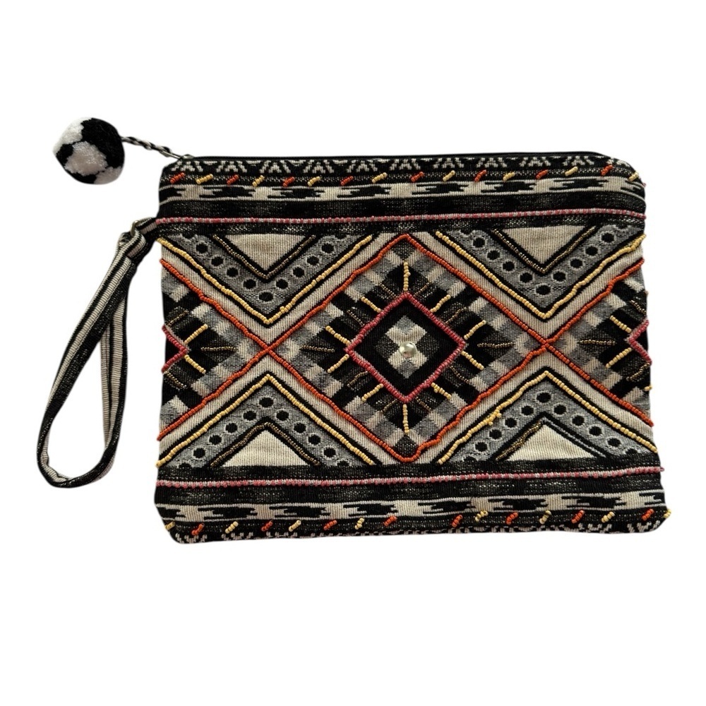 Charming Charlie Embellished and Beaded Clutch Boho Bohemian Festival Cocktails